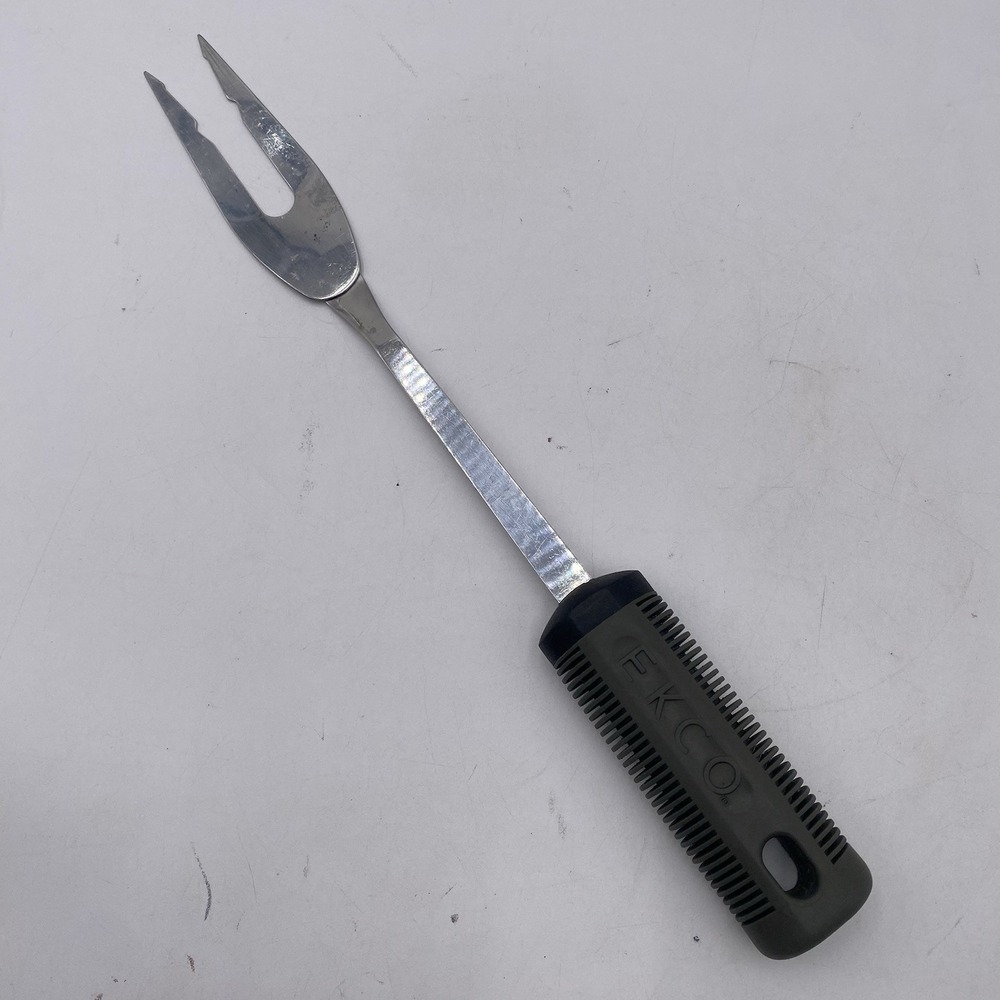 Ekco‎ Meat Carving Serving Fork Stainless Steel Rubber Grip Handle